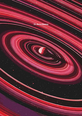 Red Planet Orbiting in Space