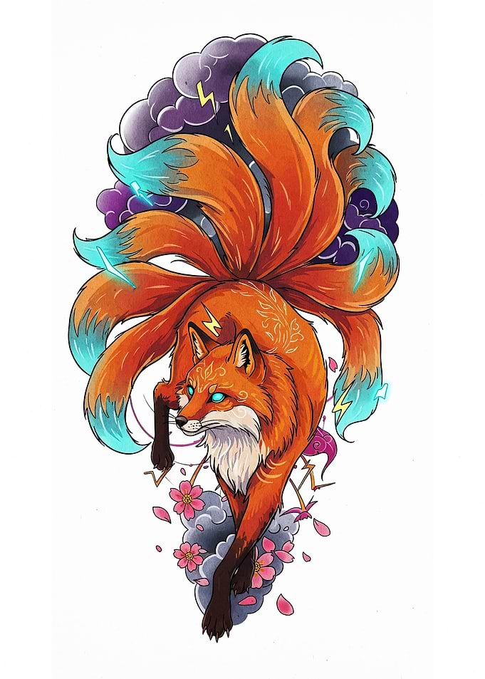 Nine-tailed Fox Digital Art
