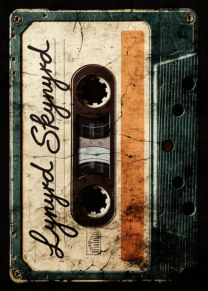 Lynyrd Skynyrd Cassette Tape Art