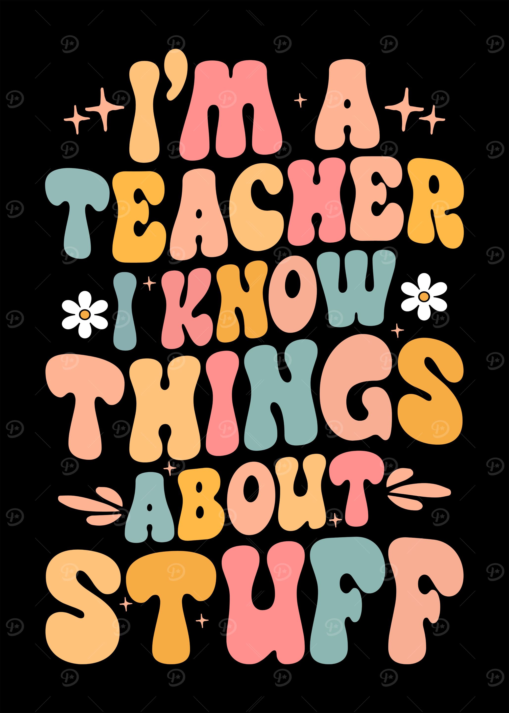 I'm a Teacher Retro Design