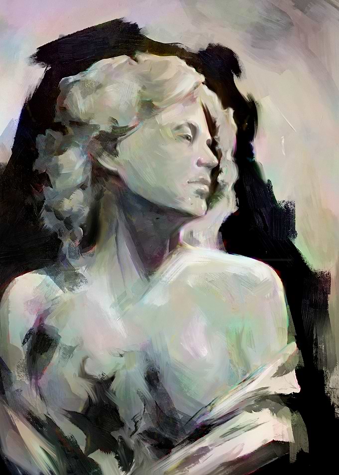 Abstract Portrait Painting of a Woman