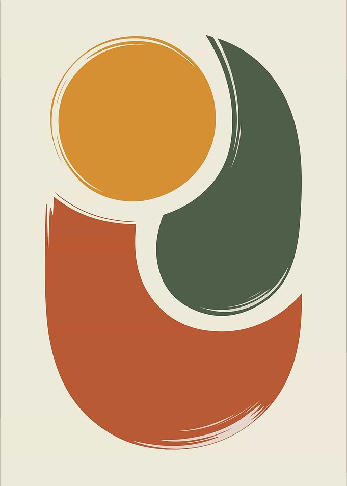 Abstract Geometric Shapes Art Print