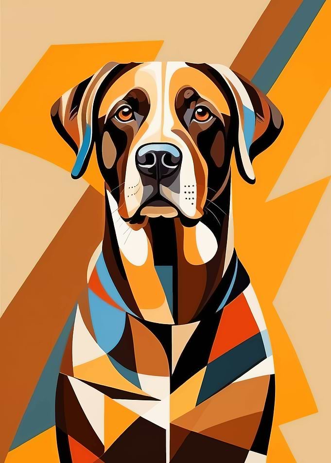 Abstract Dog Portrait