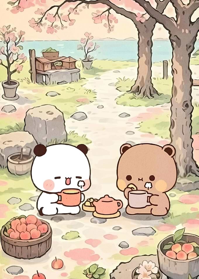 Bears Having Tea Garden