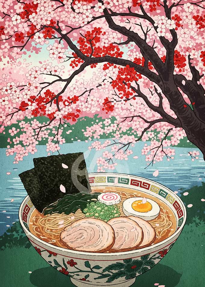 Ramen Bowl Cherry Blossom