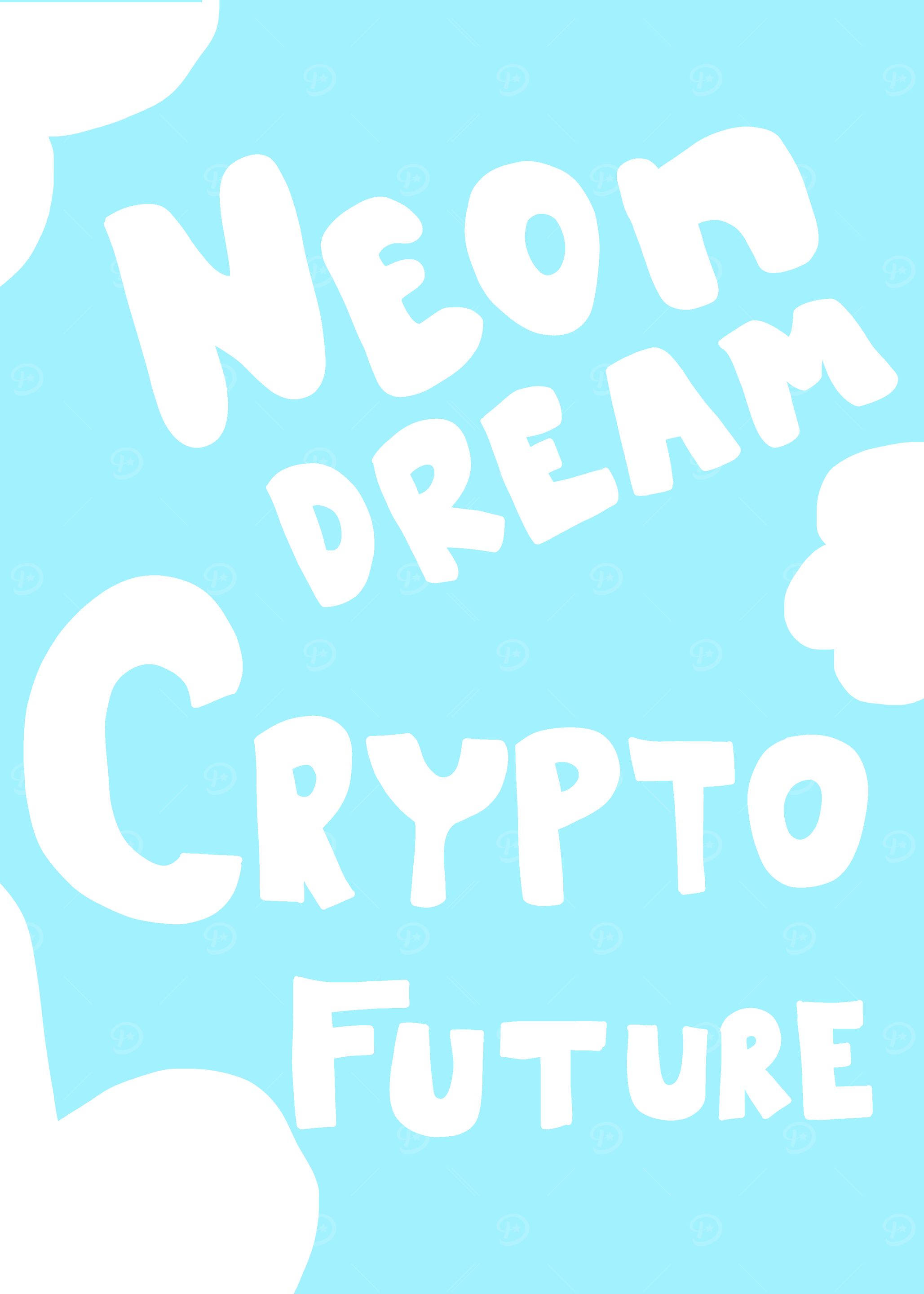 Neon Dream Crypto Future Text Art