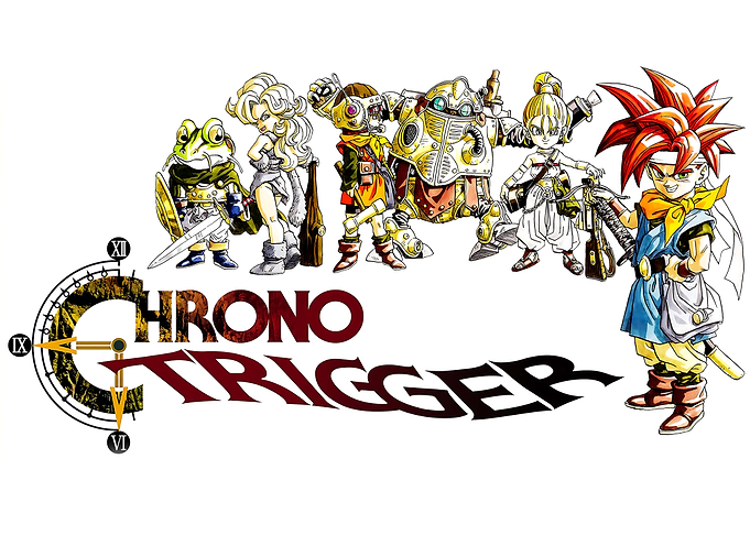 Chrono Trigger characters and logo