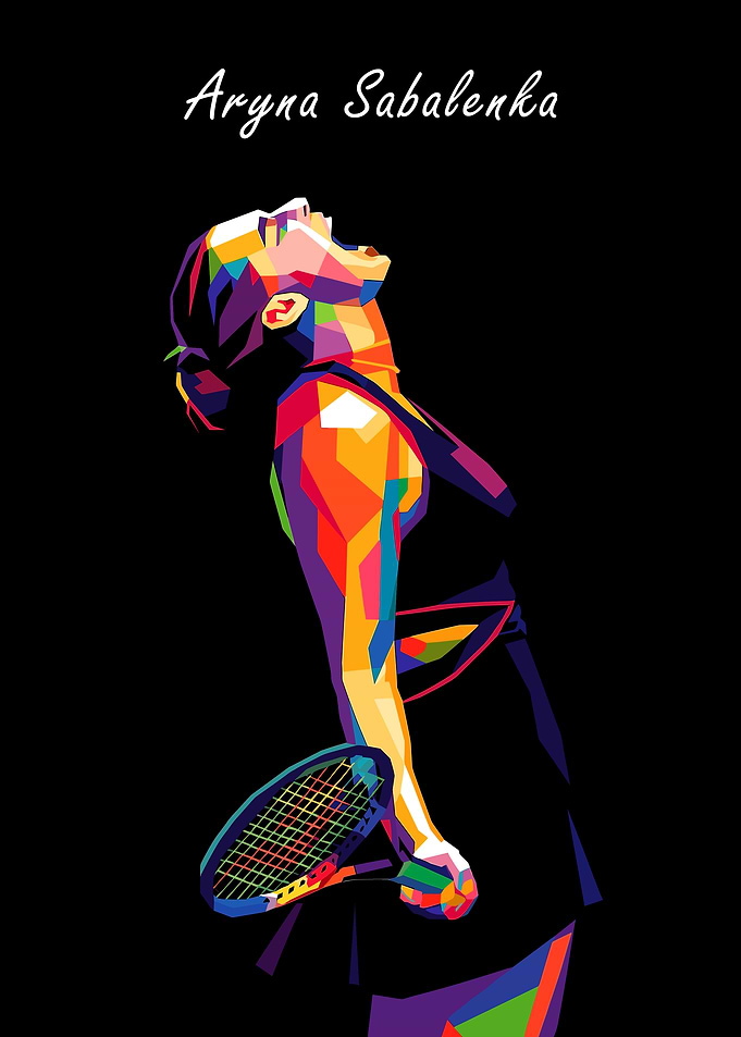 Aryna Sabalenka Tennis Pop Art Portrait