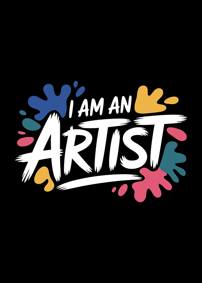 I am an Artist Typography Design