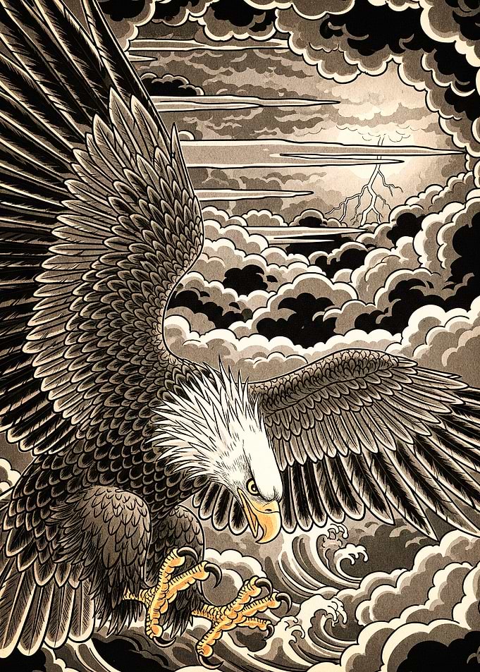 Eagle in Stormy Weather
