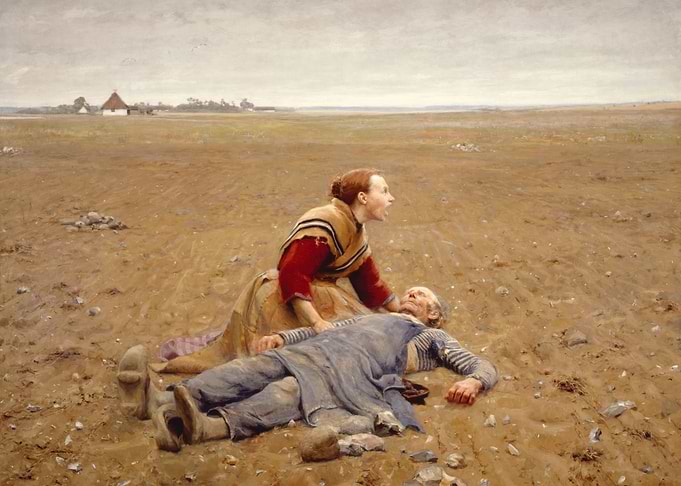 Distress in the Field Painting
