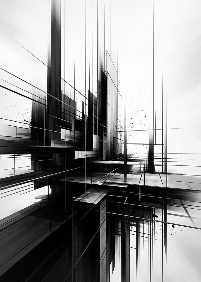 Abstract Black and White Architecture