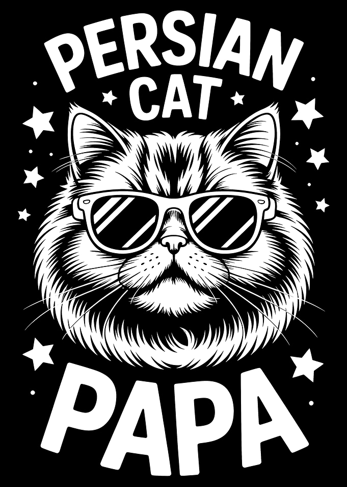 Persian Cat Papa Graphic