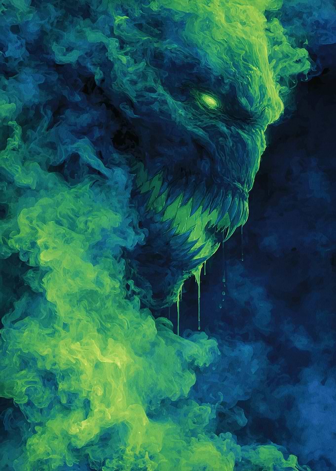 Smoky Monster Face