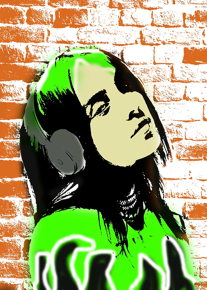 Billie Eilish Pop Art Portrait