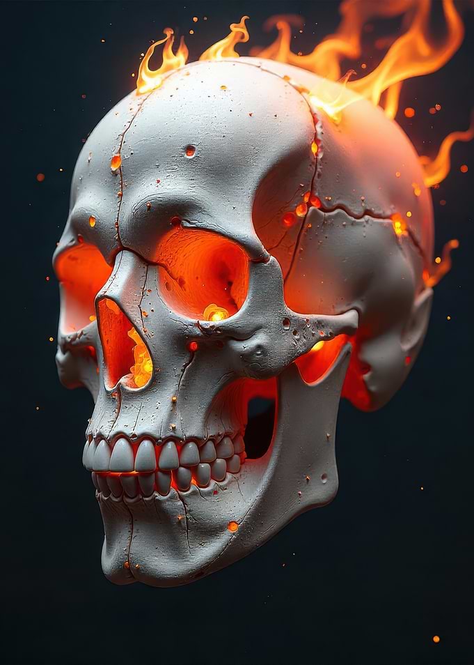 Flaming Skull