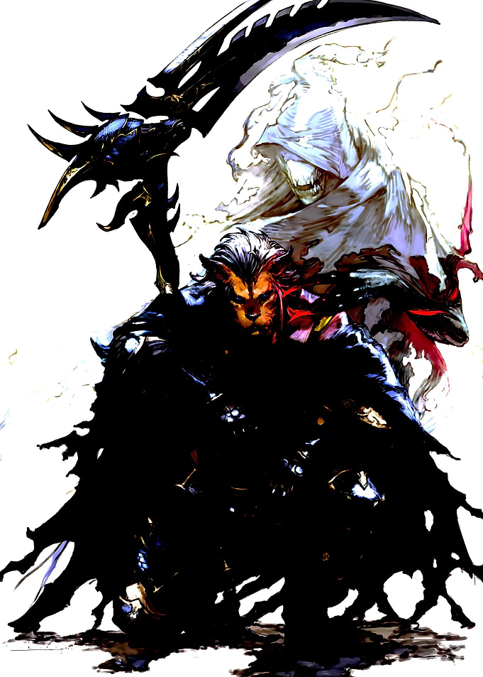 Fantasy Warrior with Grim Reaper
