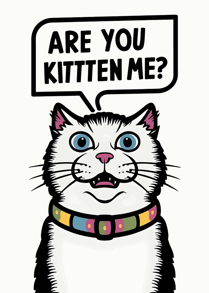 Are You Kitten Me? Cartoon Cat