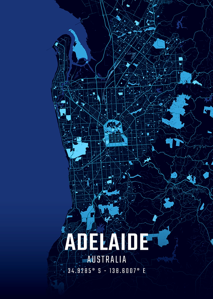 Adelaide Midnight City Map