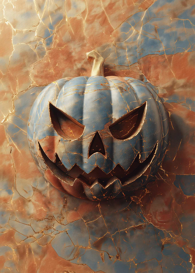 Marble Jack O Lantern