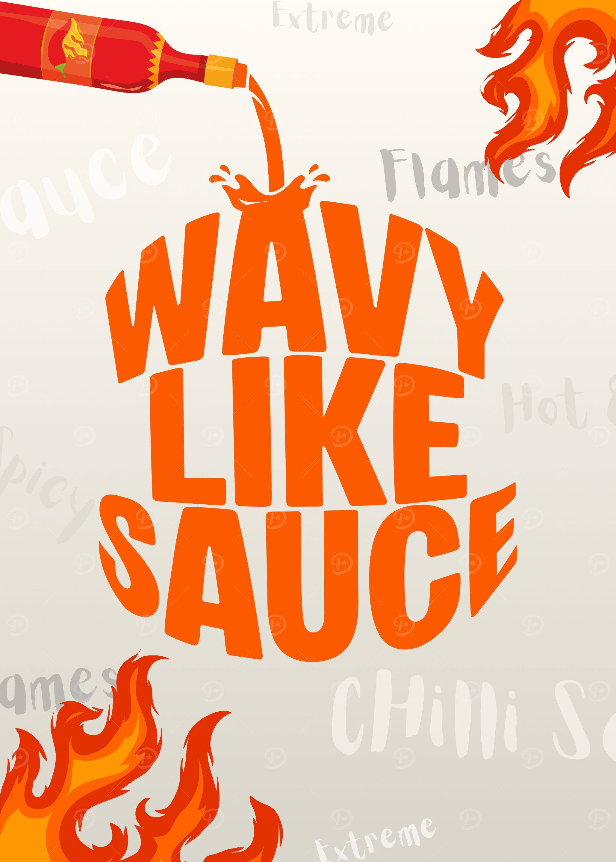 Wavy Like Sauce Illustration