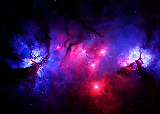 Cosmic in Blue and Pink