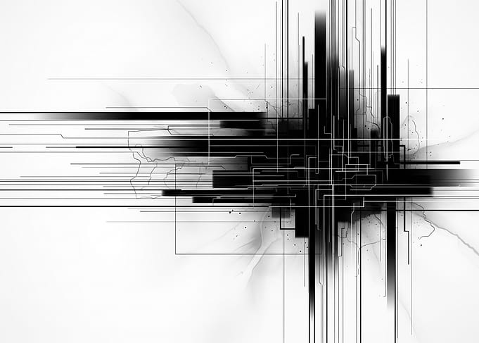Abstract Black and White Lines