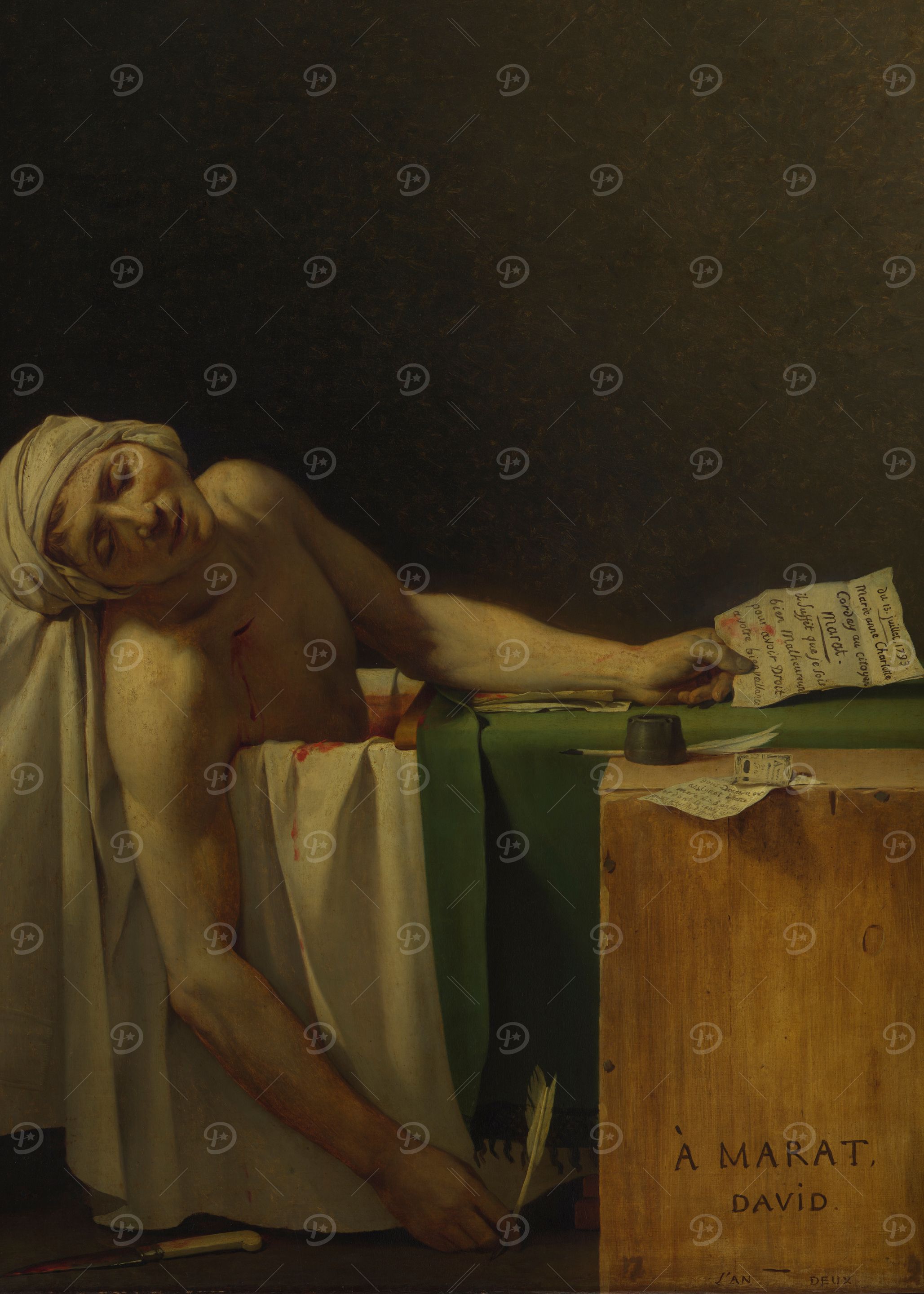 The Death of Marat Painting