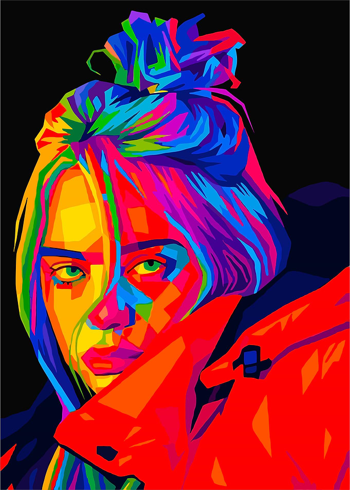 Billie Eilish Pop Art Portrait