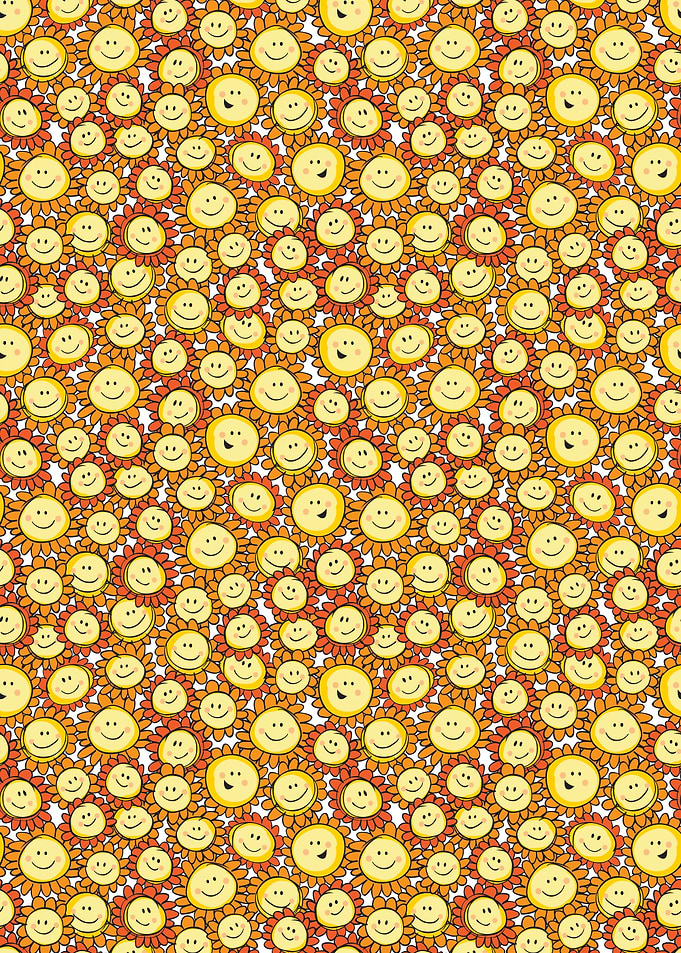 Smiley Face Flower Pattern