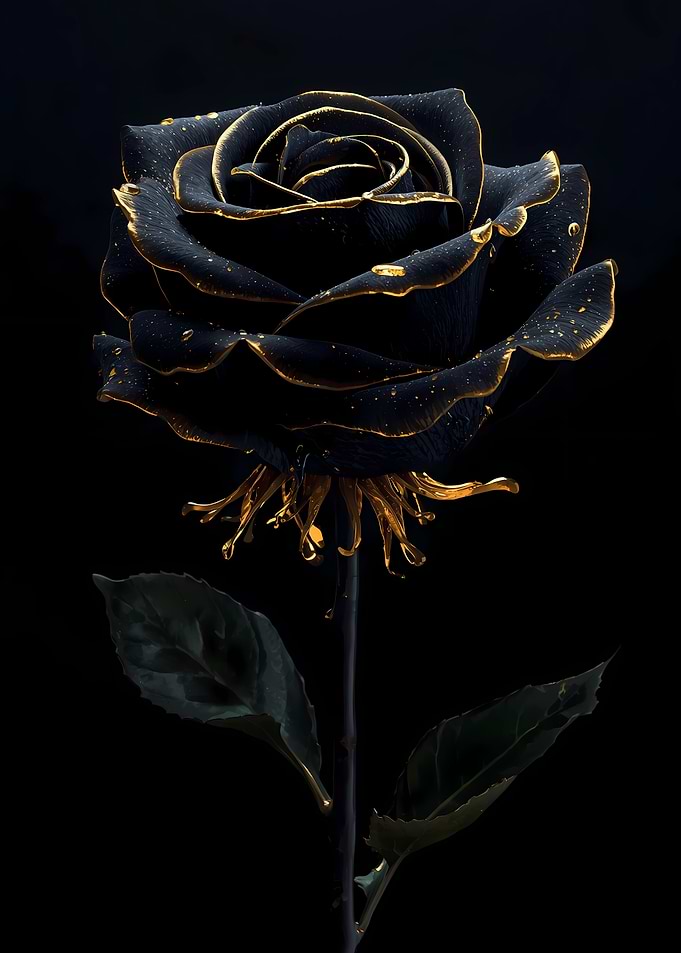 Black and Gold Rose