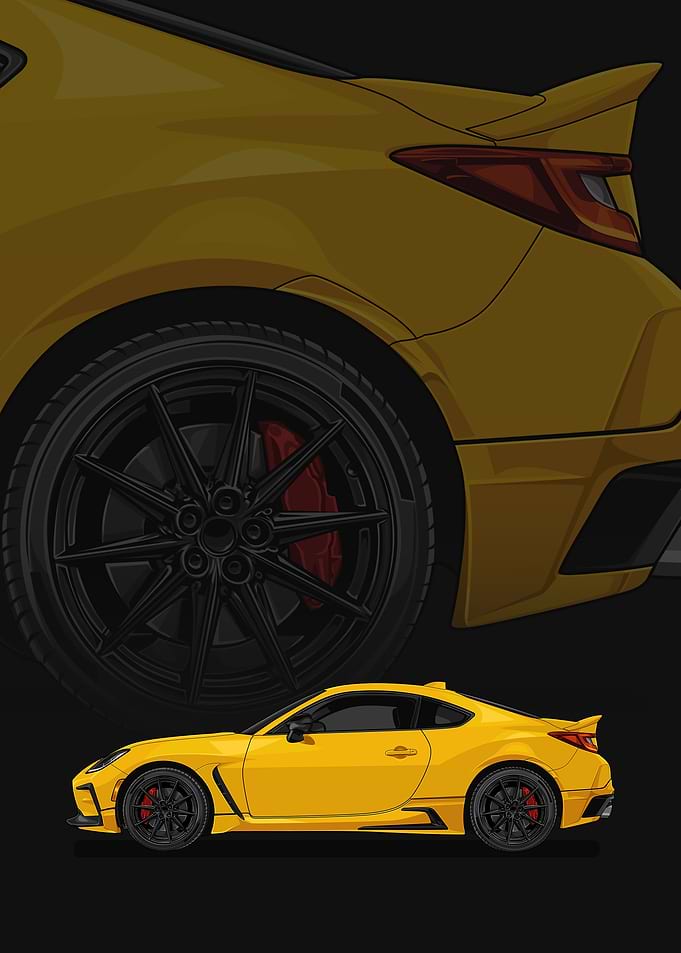 Yellow Toyota GR 86