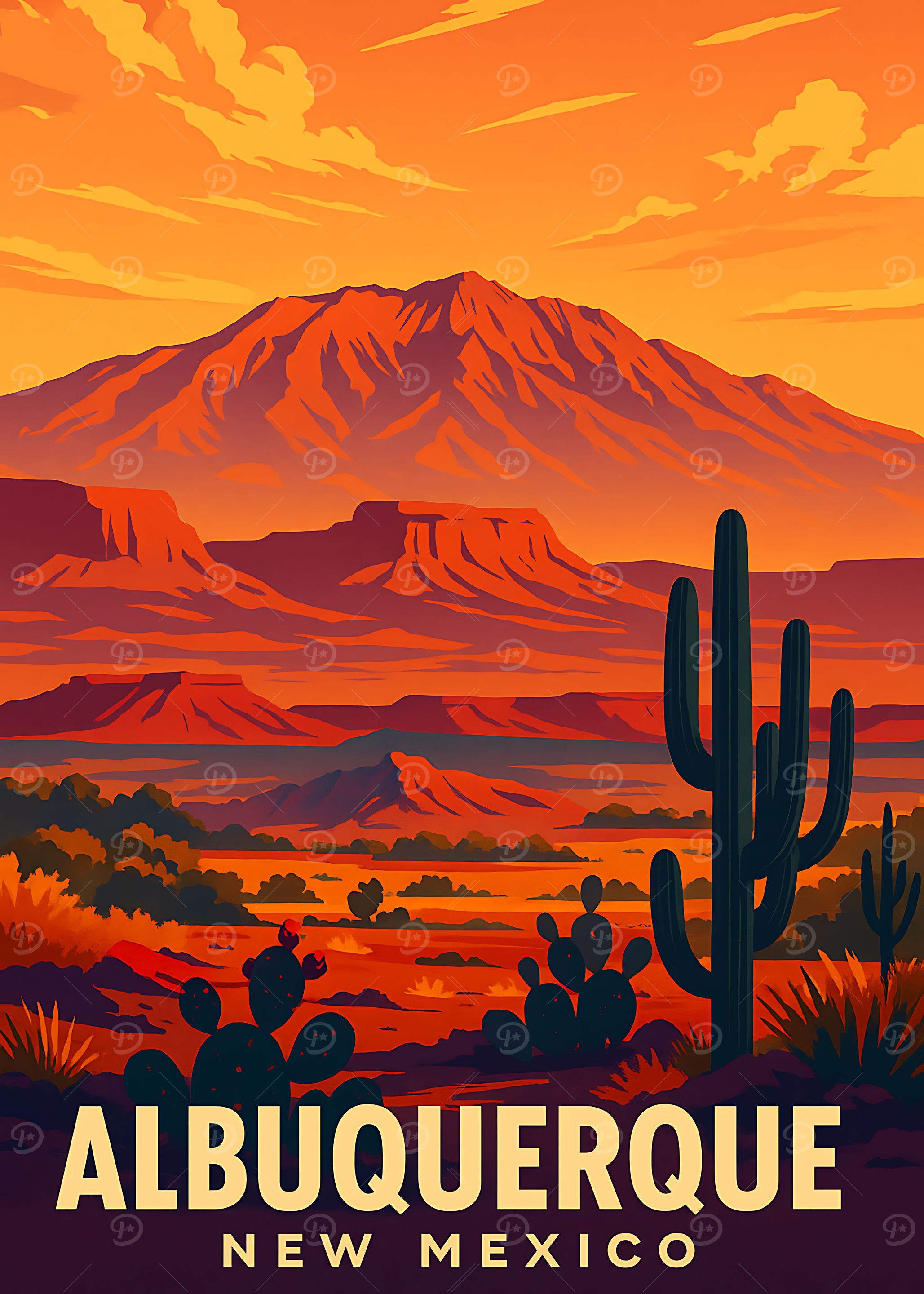 Albuquerque New Mexico Travel Poster
