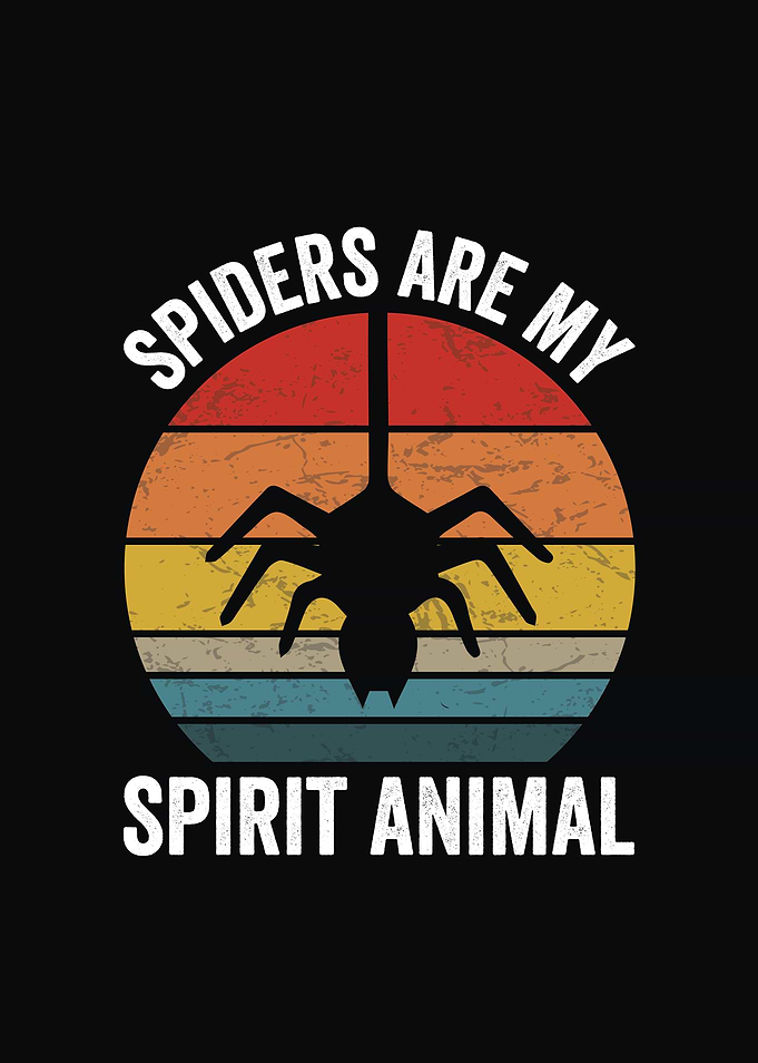 Spiders are my spirit animal retro design