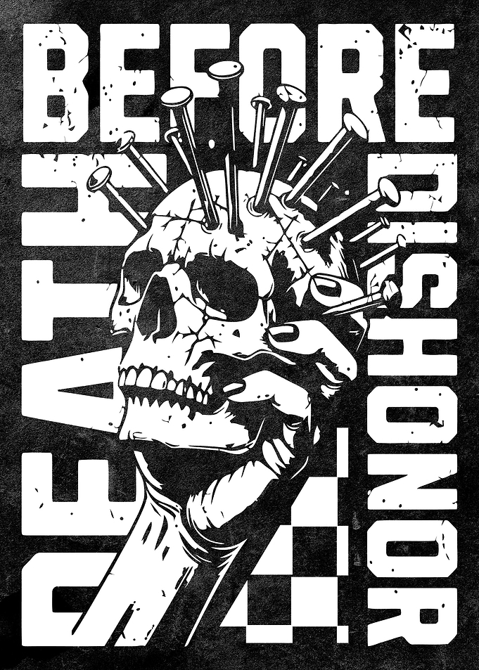 Death Before Dishonor Skull Art