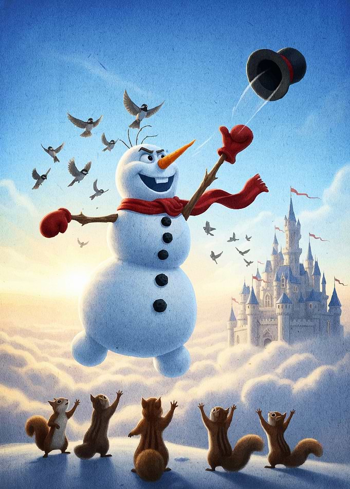Olaf Squirrels Castle Backdrop