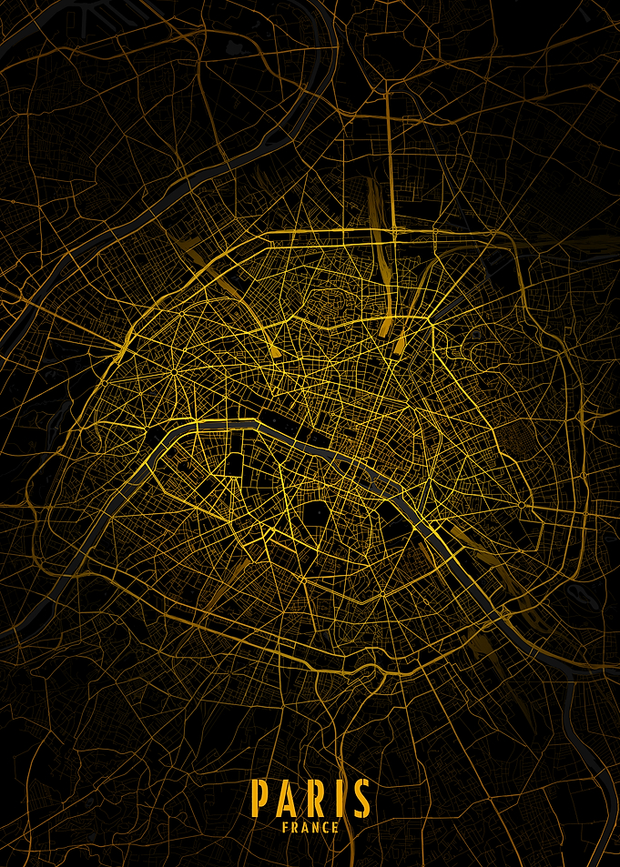 Paris Golden City Map