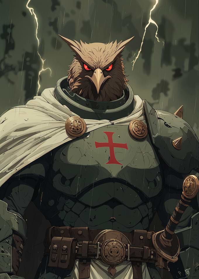 Owl Knight in Storm