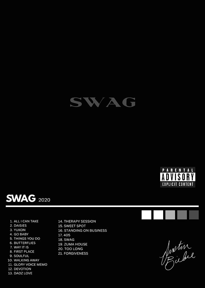 Justin Bieber - Swag 2020 Album Art
