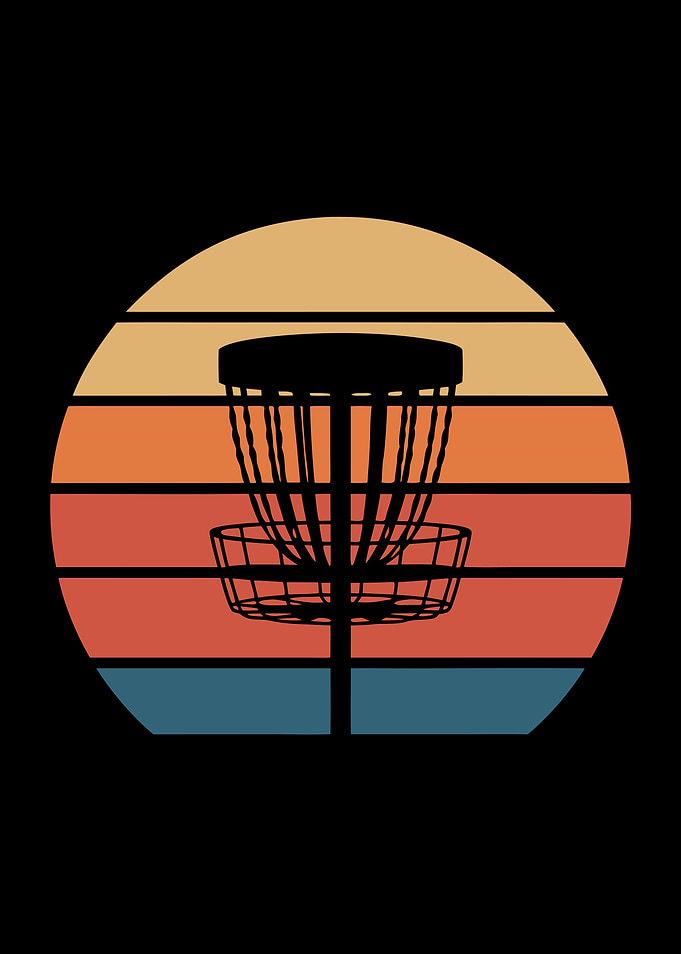Disc Golf Basket Retro