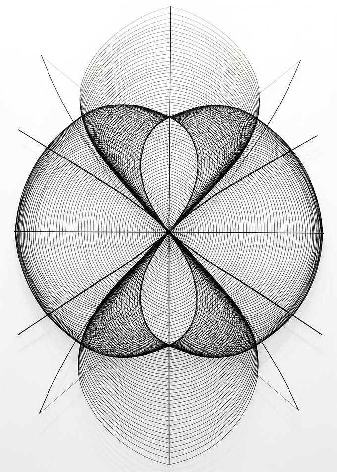 Geometric Abstract Art with Circular Patterns