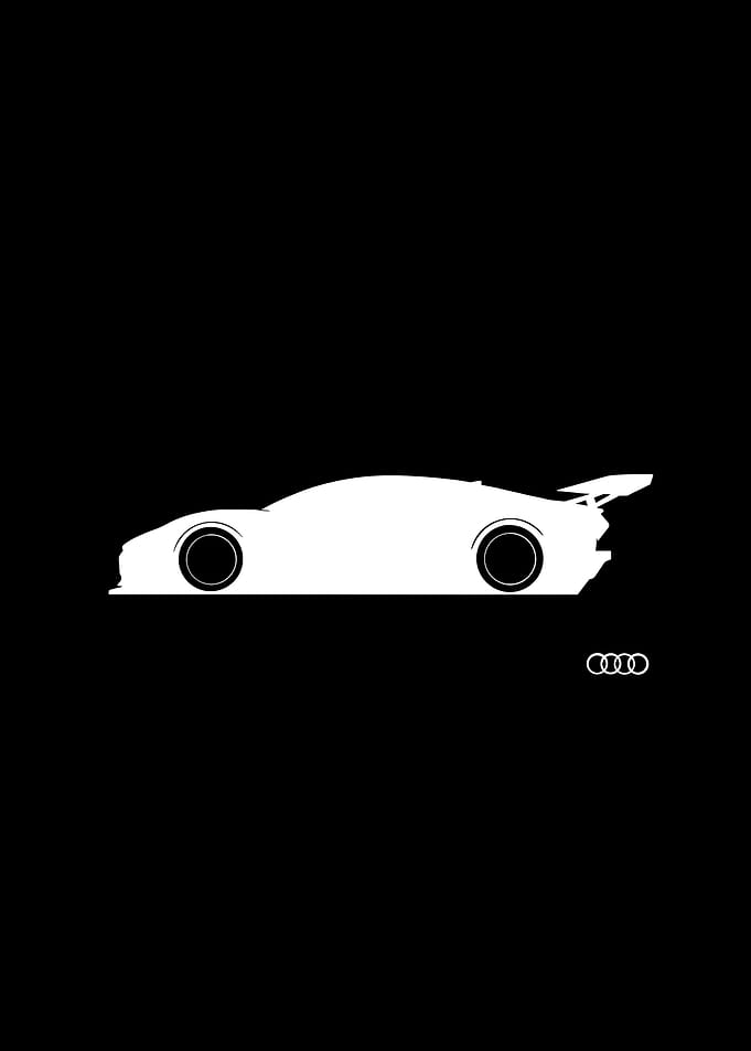 Audi Car Silhouette Minimalist Art