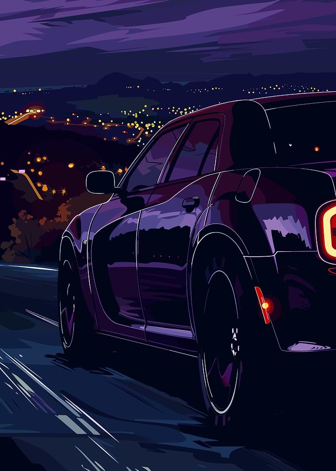 Night Drive Illustration