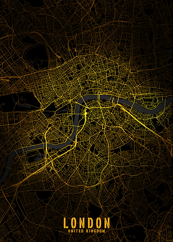London Golden City Map