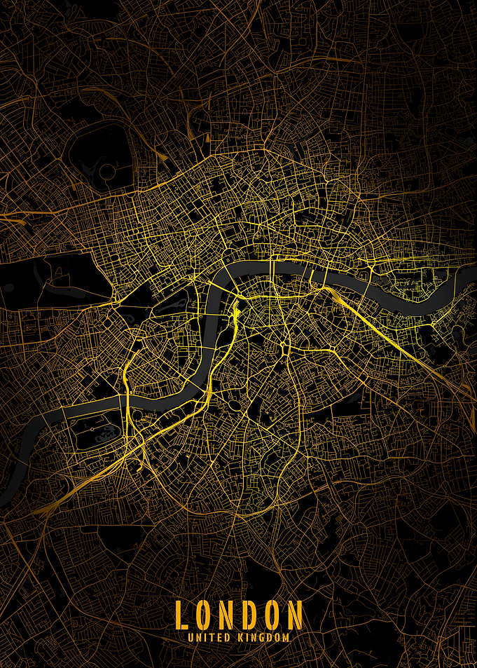 London Golden City Map