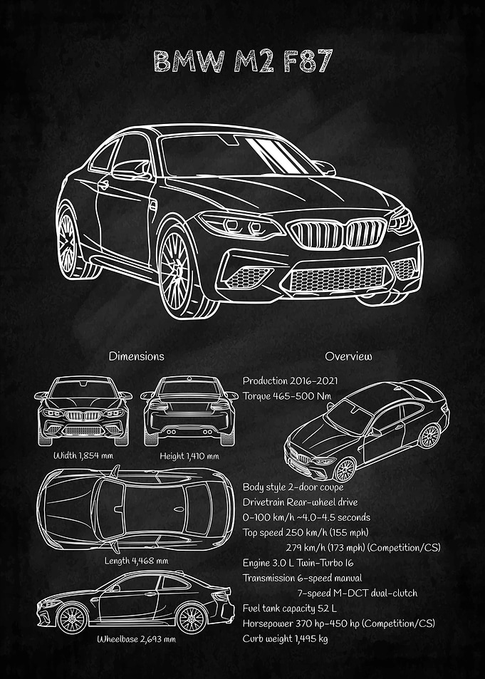 BMW M2 F87 Blueprint