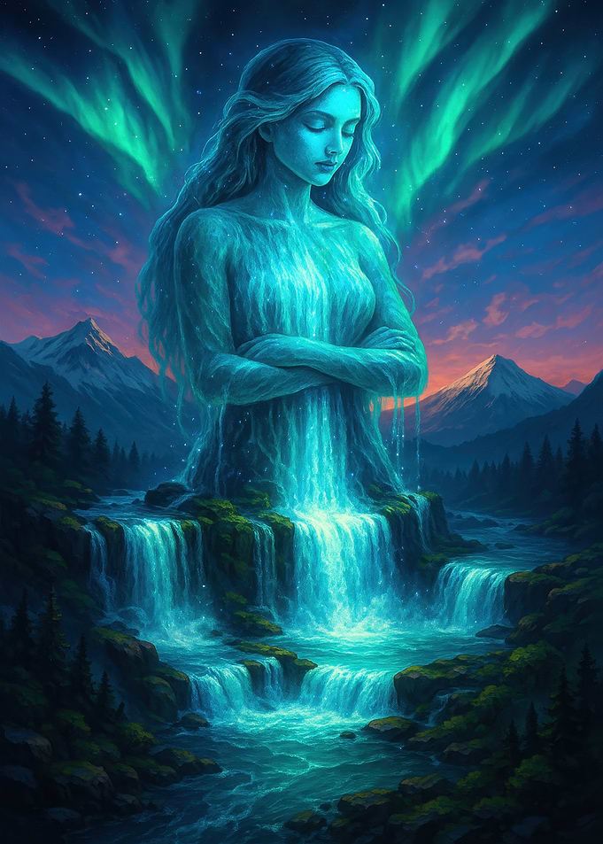 Water Goddess Waterfall Landscape
