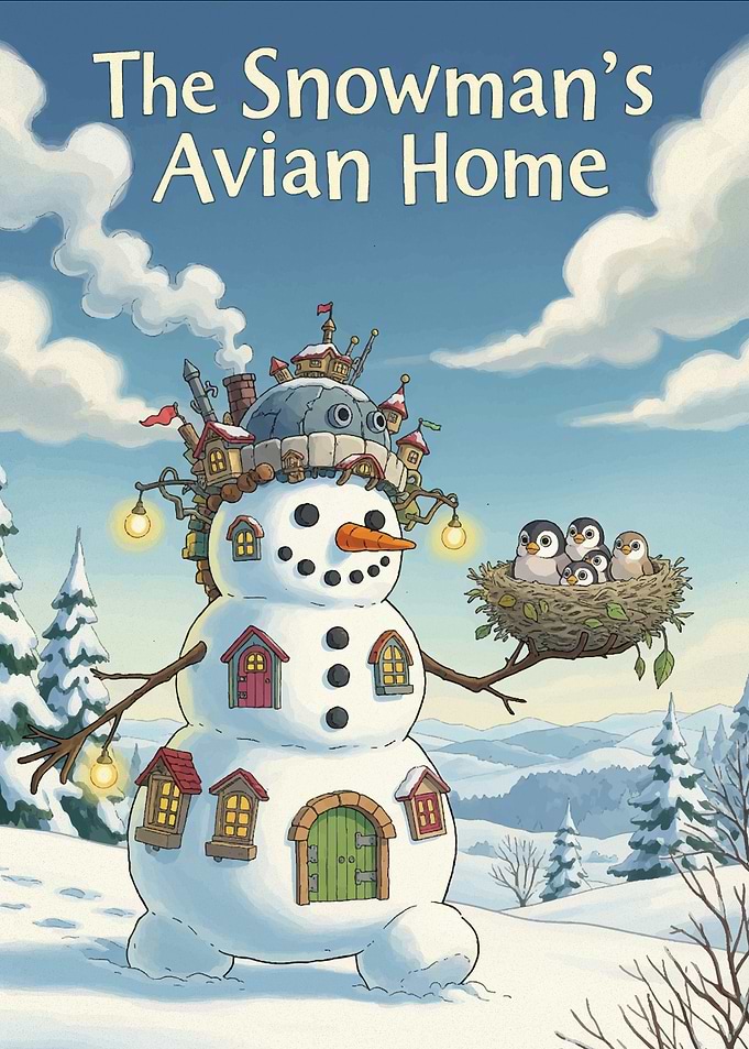 The Snowman's Avian Home Illustration