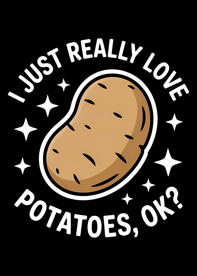 I Love Potatoes Graphic