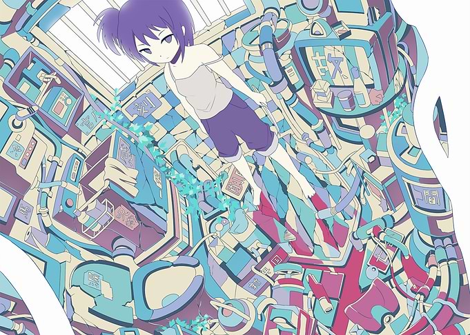 Anime Girl in Futuristic Environment